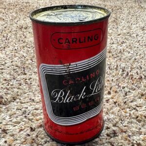 Vintage Carling Black Label Beer Can 12oz Cleveland Ohio State Tax Stamp Steel